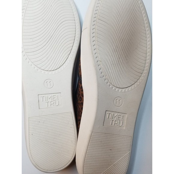 Time and True Twin Gore Mule Shoe Leopard Print Size 11 - Picture 12 of 12
